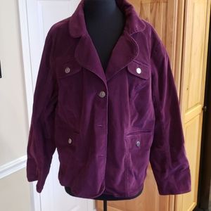 Plus size corduroy jacket